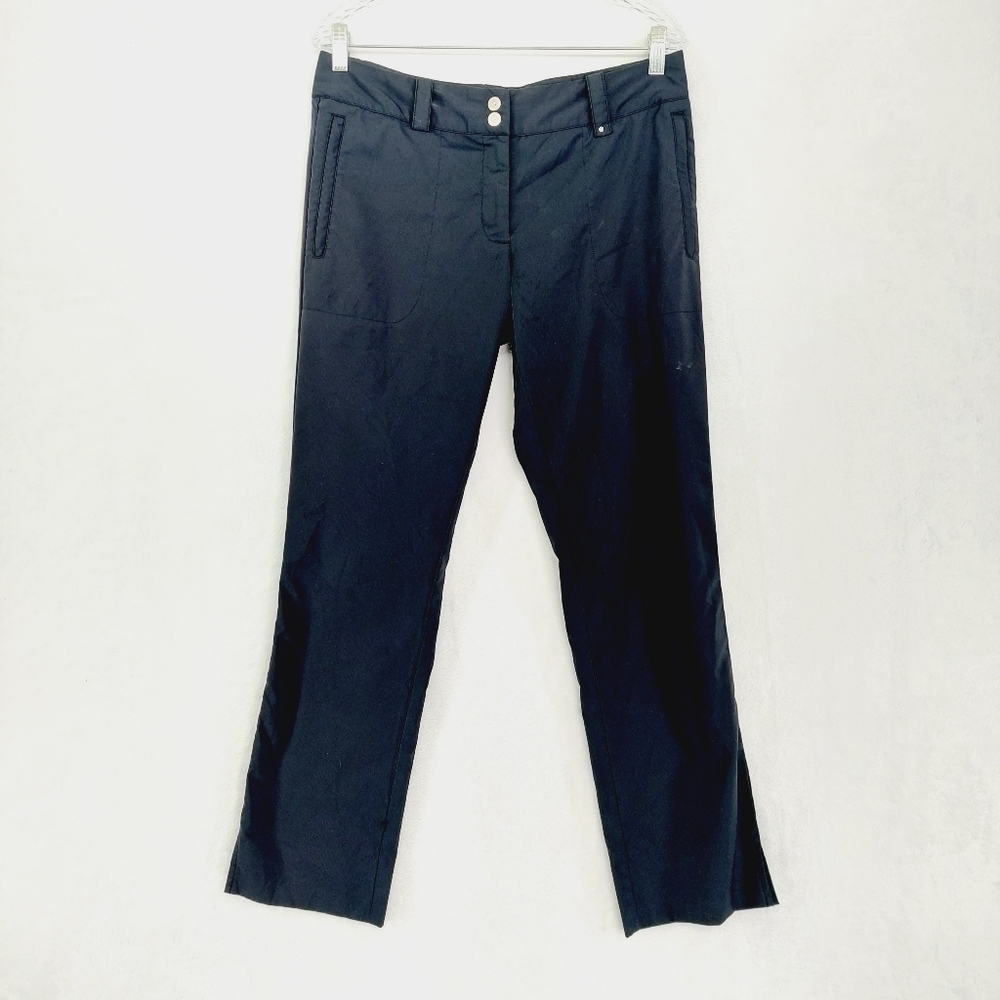 Nike Black Mid Rise Dry Fit Straight Leg Pants 5136
